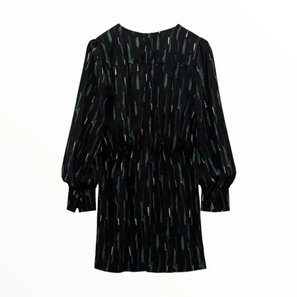 ZARA | Black | PRINTED SHORT DRESS - Picture 3 of 10